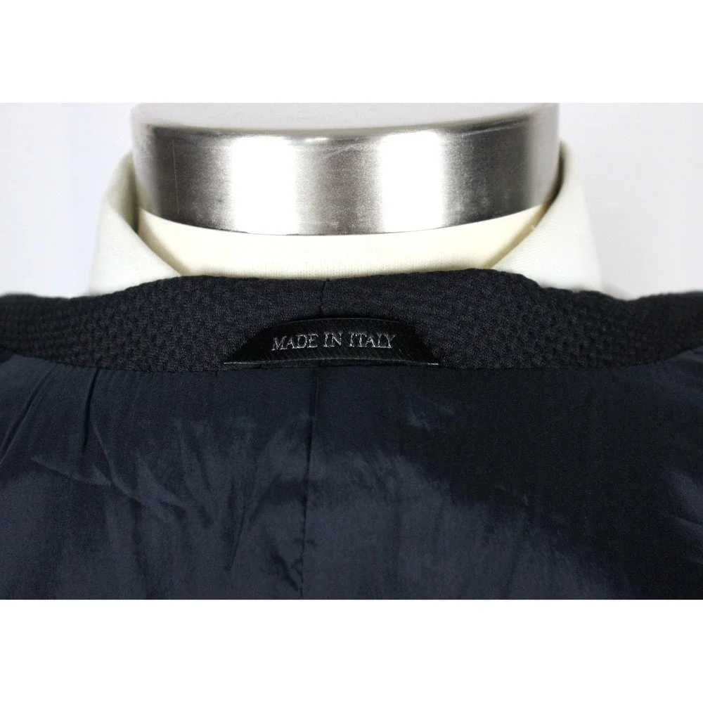 $2995 Giorgio Armani Blazer 42 R (52 EU) Silk Black One Button Shawl Lapel Italy